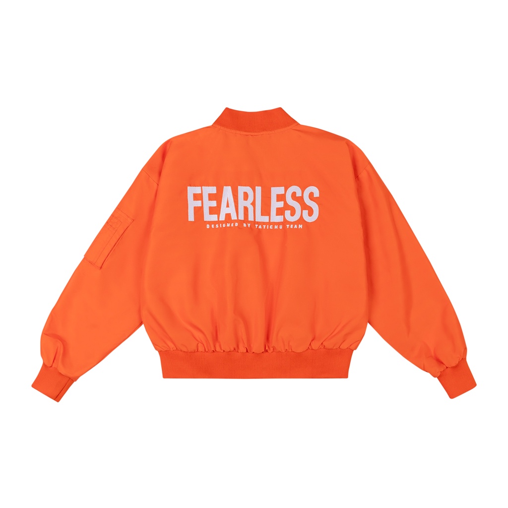 TATICHU - Áo khoác dù form ngắn thêu chữ Fearless - FEARLESS Jacket