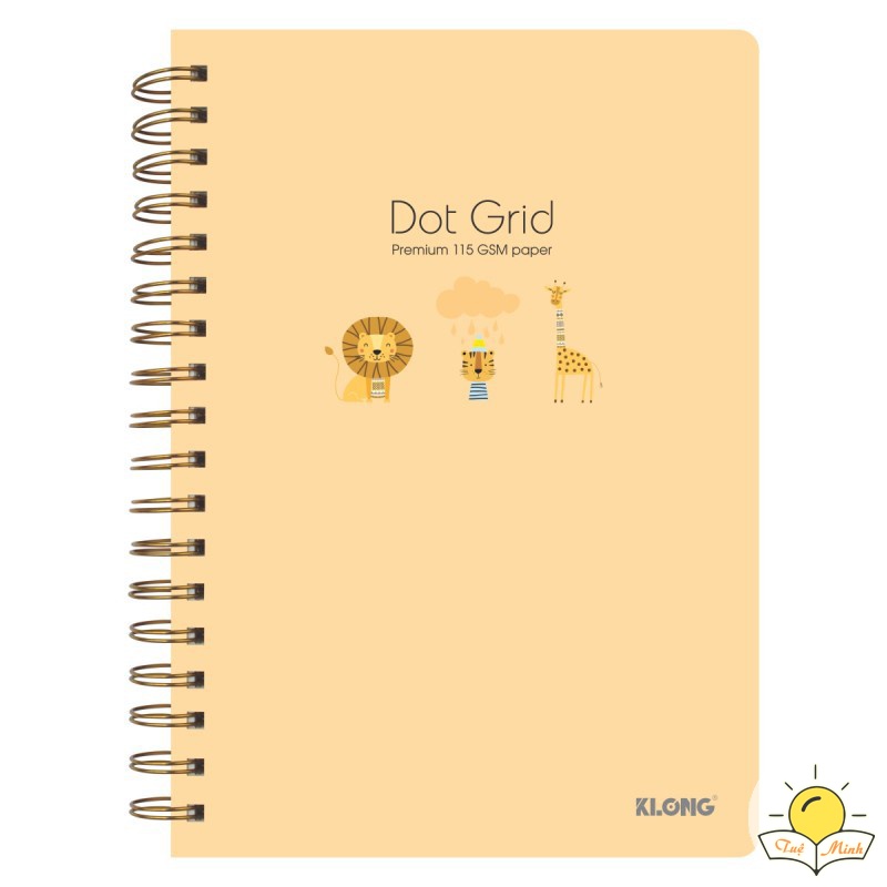 Sổ Klong B5 200 trang giấy chấm dotgrid MS 960 sổ bullet journal gáy lò xo kép Klong