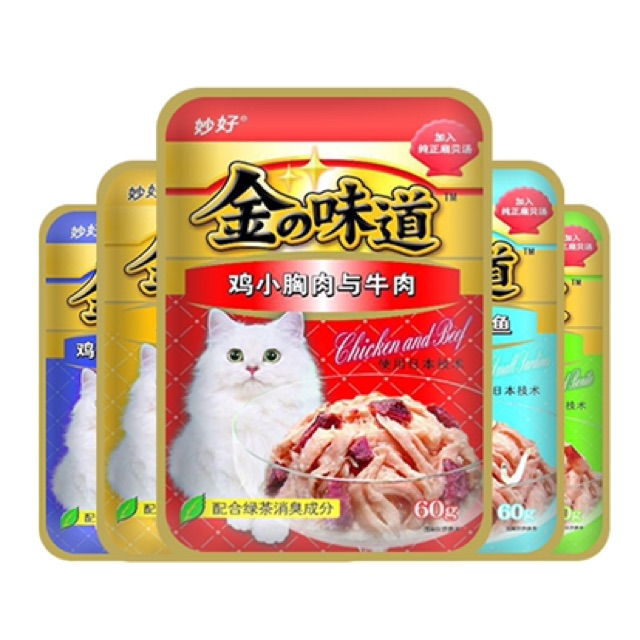 PATE INABA 5 VỊ CHO MÈO GÓI 60g