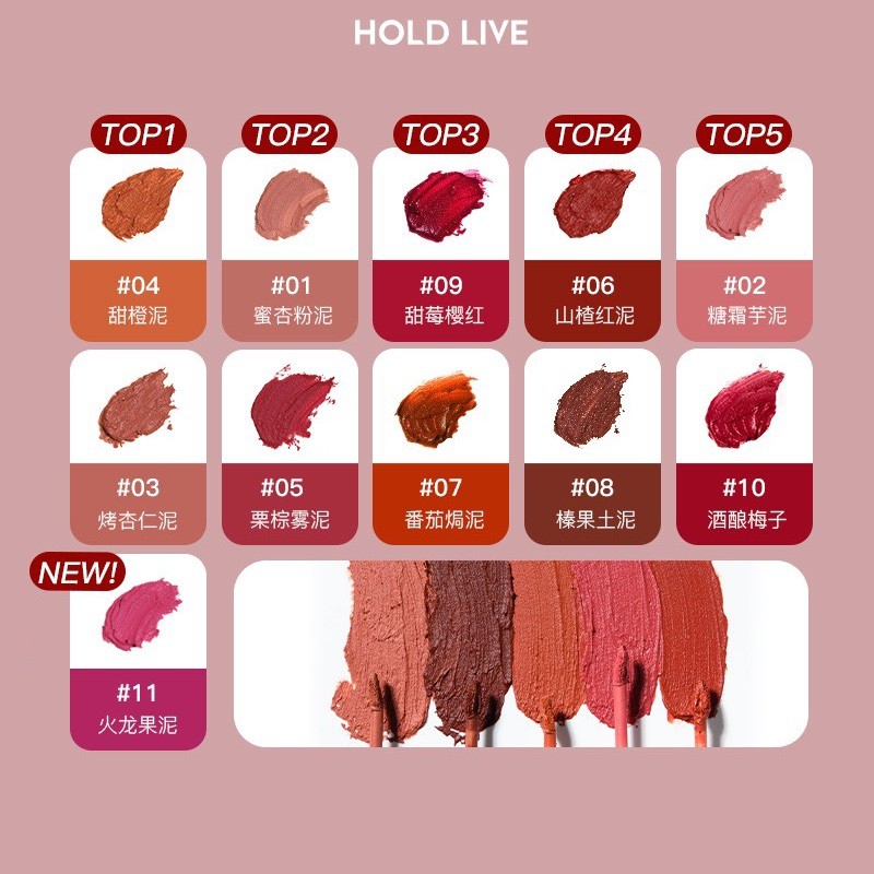 [HOLD LIVE] Son kem lì Hold Live Cloudy Satin Misty Lip Mud (HL474)