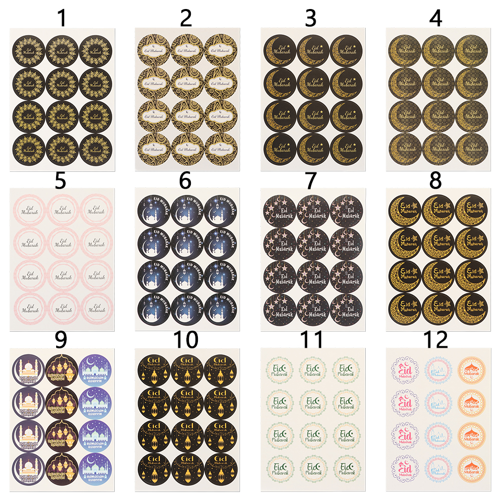 Set 120 Nhãn Dán Trang Trí Bánh Quy, Kẹo Đáng Yêu