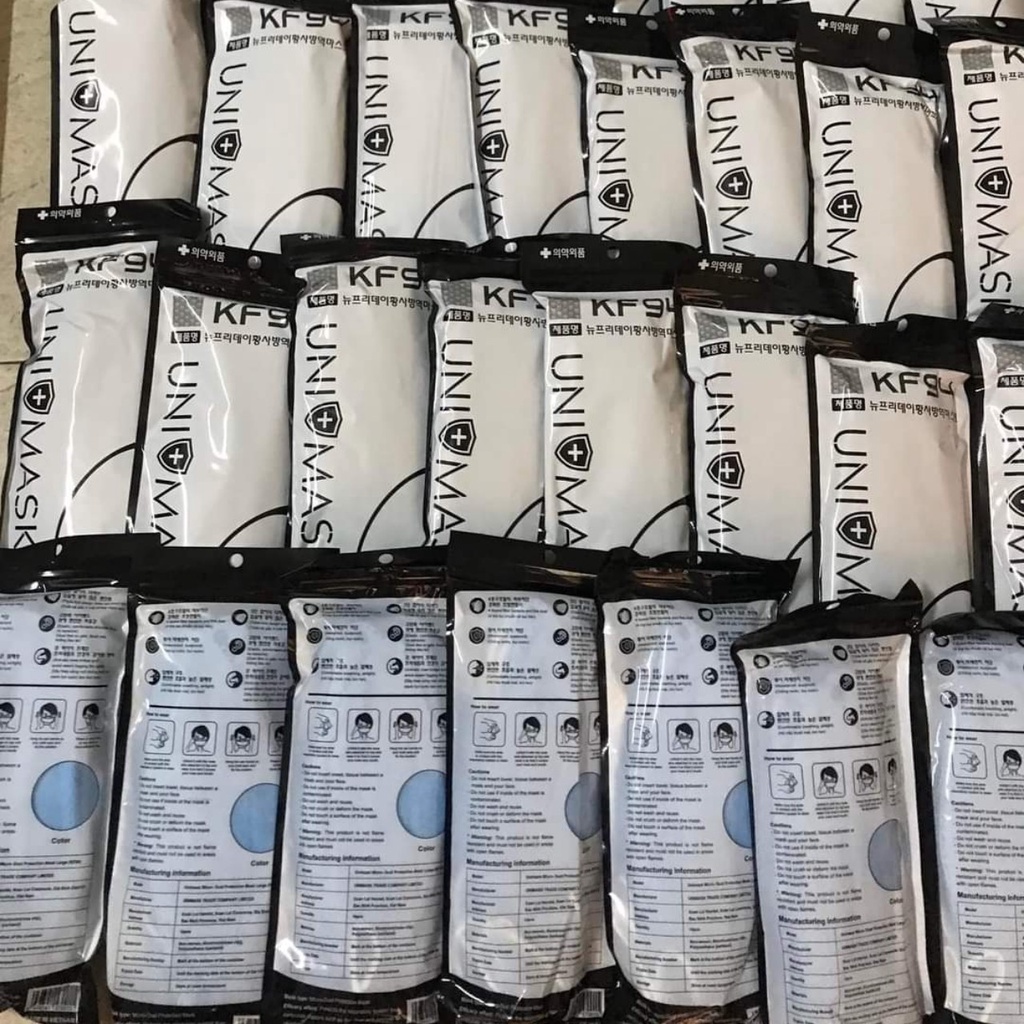 Khẩu trang KF94 4D kháng khuẩn Uni Mask chống bụi mịn cao cấp Hàn Quốc