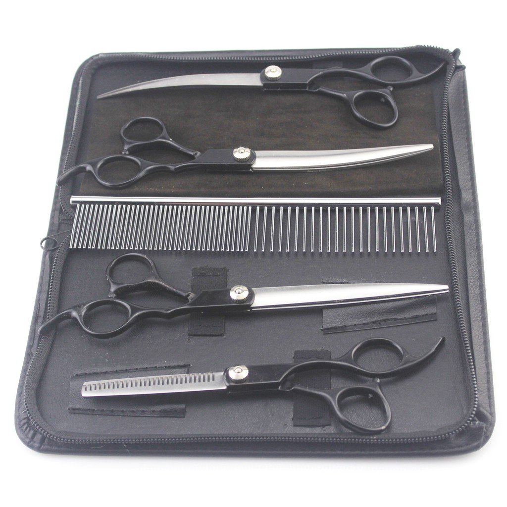 Bộ Kéo Cắt Tỉa Lông Chó Mèo Dài 7 INCH Full 5 Sản Phẩm Siêu Bền &amp; Sắc Bén