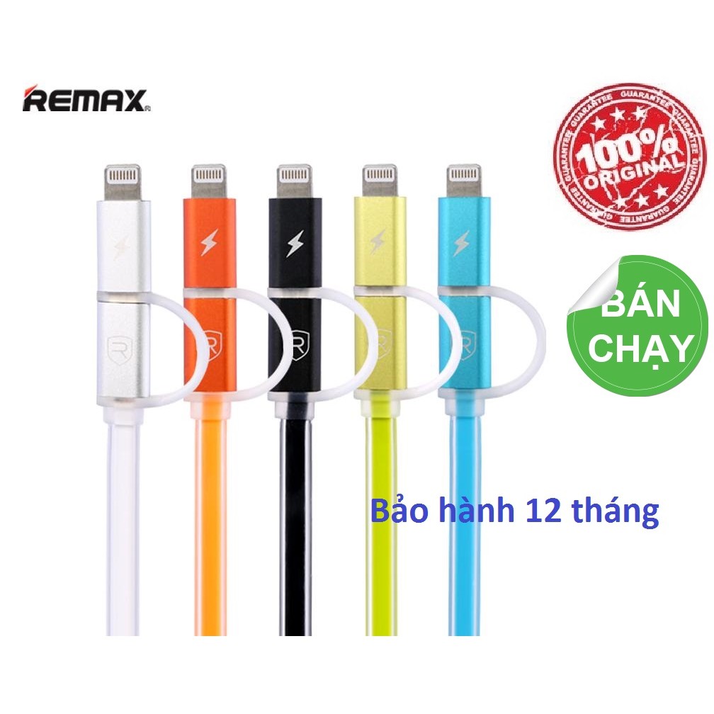 Cáp Remax Aurora chính hãng 2 in 1 - BH 1 năm