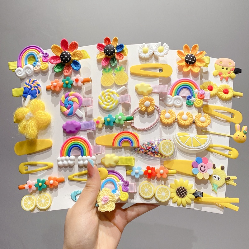 Bộ Kẹp Tóc Kiểu Hoạt Hình Nhật Bản Đáng Yêu Cho Bé Gái