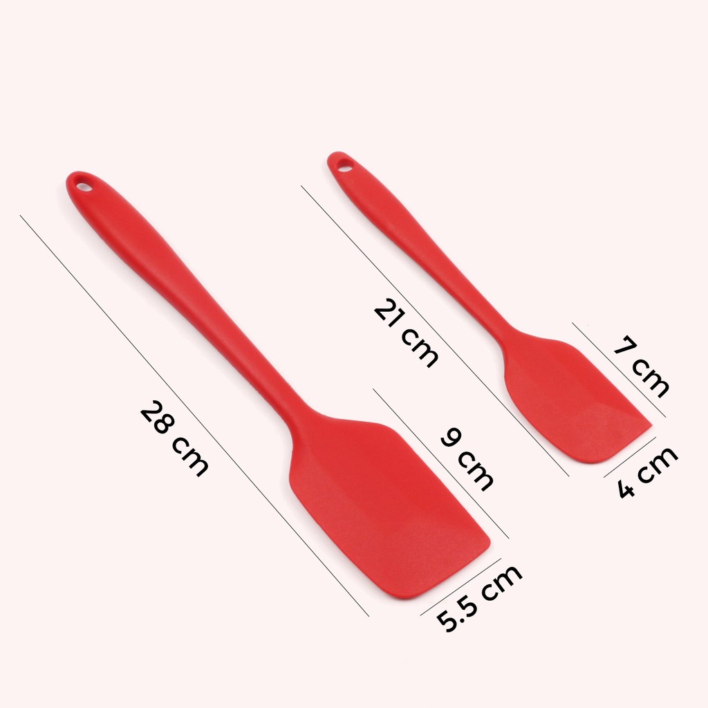 Phới dẹt trộn bột spatula silicon chịu nhiệt, đúc liền dùng để đánh bột, vét, vét kem
