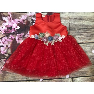 Combo váy công chúa hoa dải cho bé gái 1-6t