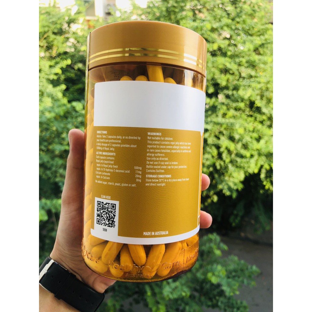 Sữa ong chúa Royal Jelly 100mg Healthy Care Của Úc 365 viên -Út store