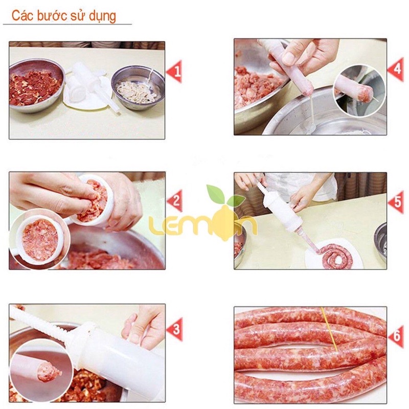 DỤNG CỤ NHỒI XÚC XÍCH, LẠP XƯỞNG CAO CẤP - BƠM THỊT SIÊU NHANH TỰ LÀM XÚC XÍCH TẠI NHÀ