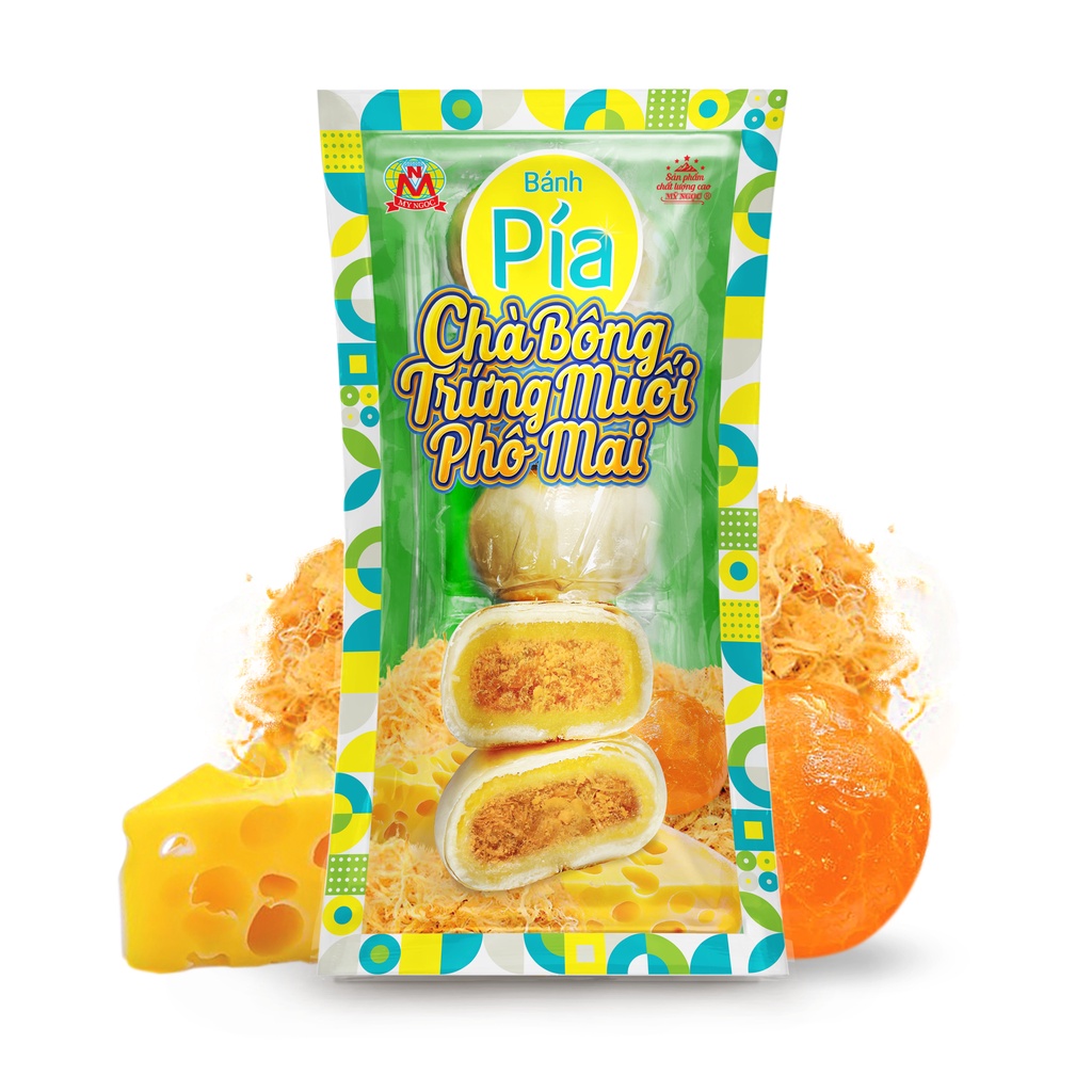 BÁNH PÍA CHÀ BÔNG TRỨNG MUỐI PHÔ MAI _ 90g