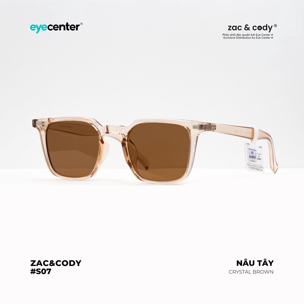 Kính mát nam nữ chính hãng phân cực nhiều màu ZAC &amp; CODY S07S nhựa dẻo siêu nhẹ nhập khẩu by Eye Center Vietnam
