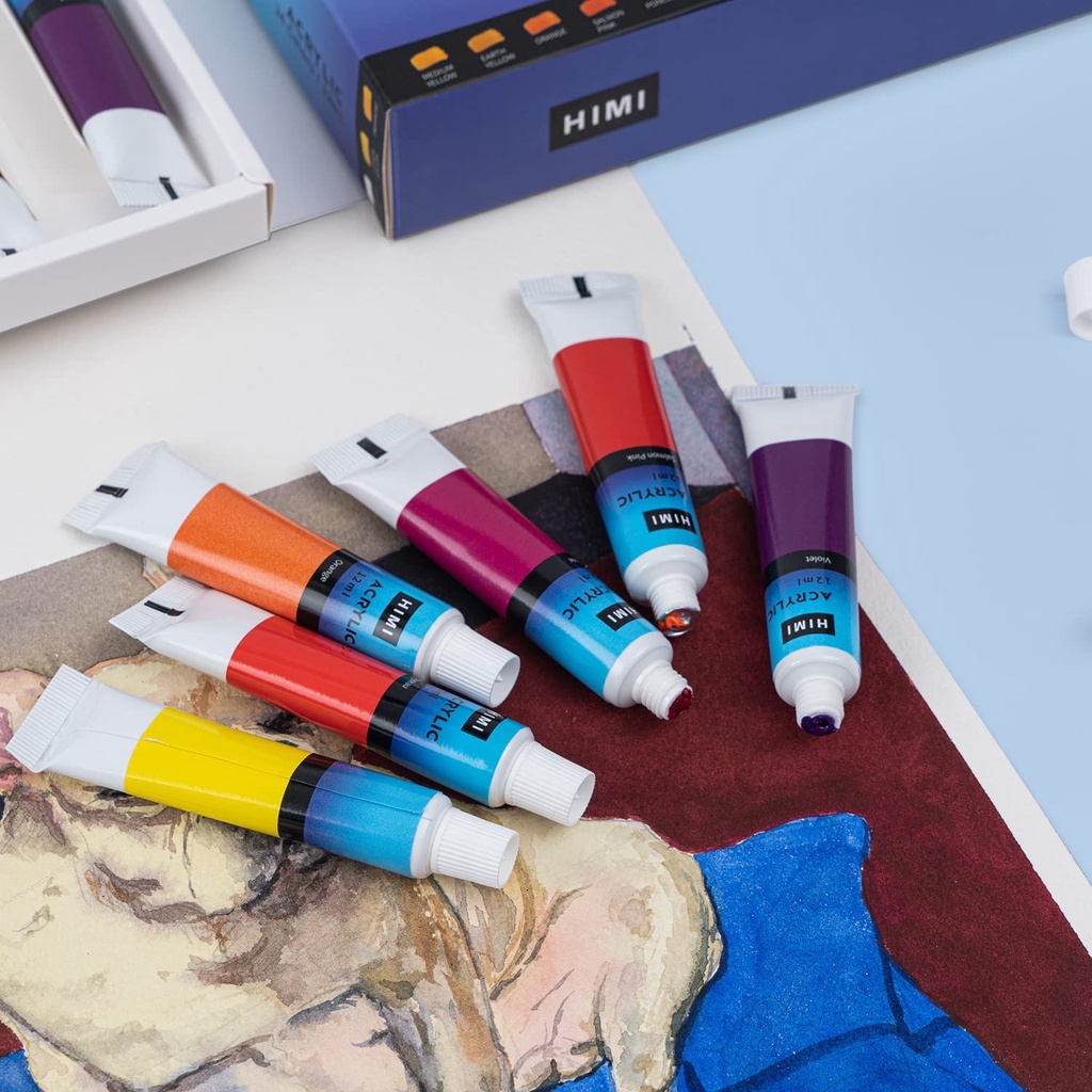 [Hỏa Tốc HCM] Bộ Màu Acrylic HIMI Miya 12ml x 12/ 18 Màu