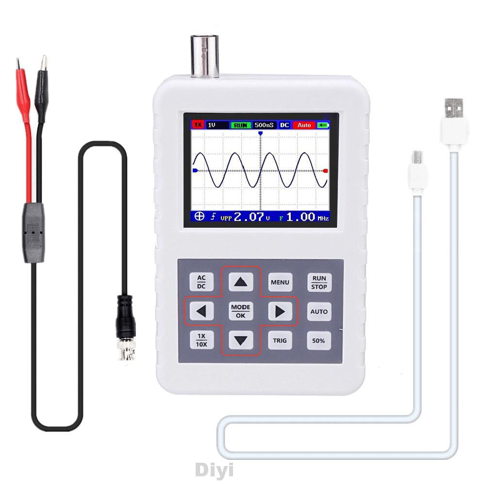 ADS2050H One Key Auto Waveform Storage Rechargeable Portable 2.4 Inch LCD Screen 20M Sampling Rate Oscilloscope