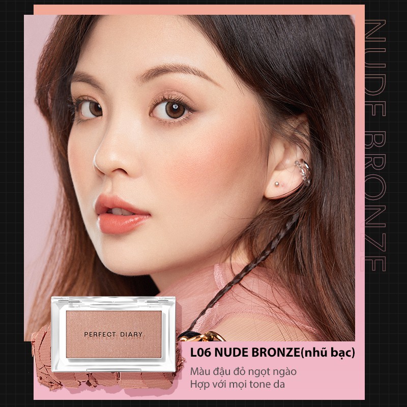 Phấn Má Hồng Perfect Diary Collector Matte Shimmering Finish 2 Textures 12 Shades 2.5g | BigBuy360 - bigbuy360.vn