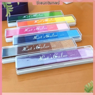Đệm mực in vẽ mỹ thuật thủ công ngón tay/làm con dấu màu gradient DIY cho trẻ em