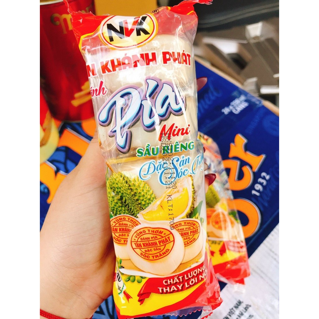 COMBO 5 GÓI BÁNH PÍA MINI ĐẬU SẦU RIÊNG - gói 130gr