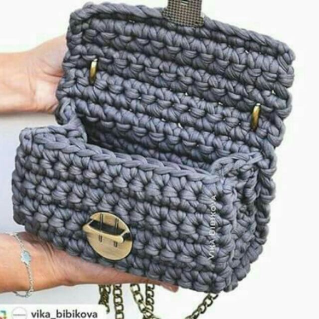Túi xách len sợi handmade