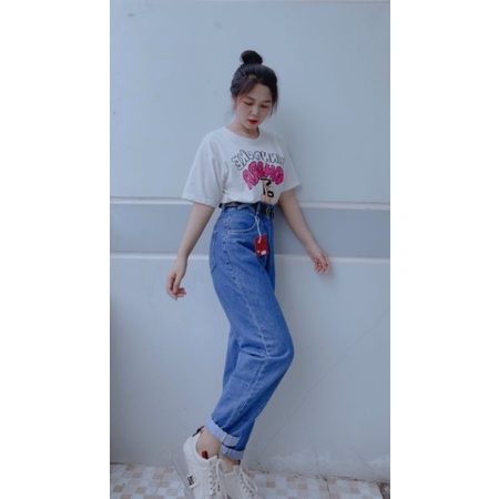 Quần Jean Nữ ❤️ Free ship ❤️Quần Jean Vải Đẹp , Quần Jean Ống Suông Chuẩn Form Dài 105cm.