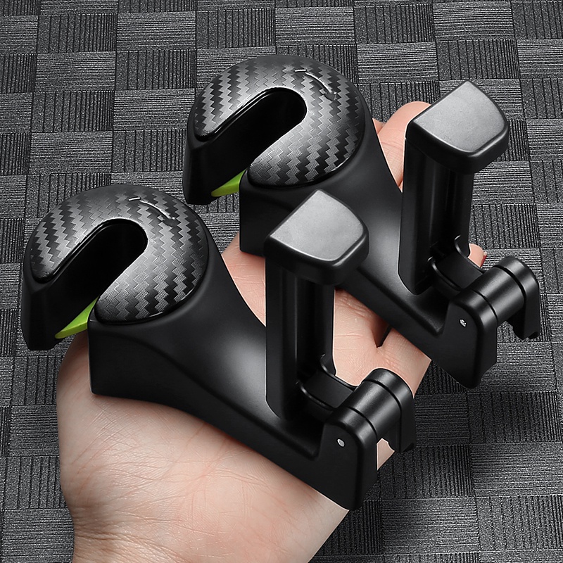 Móc Treo Đồ Gắn Sau Ghế Ngồi Xe Hơi Thiết Kế 2 Trong 1 Tích Hợp Giá Đỡ Điện Thoại Tiện Dụng