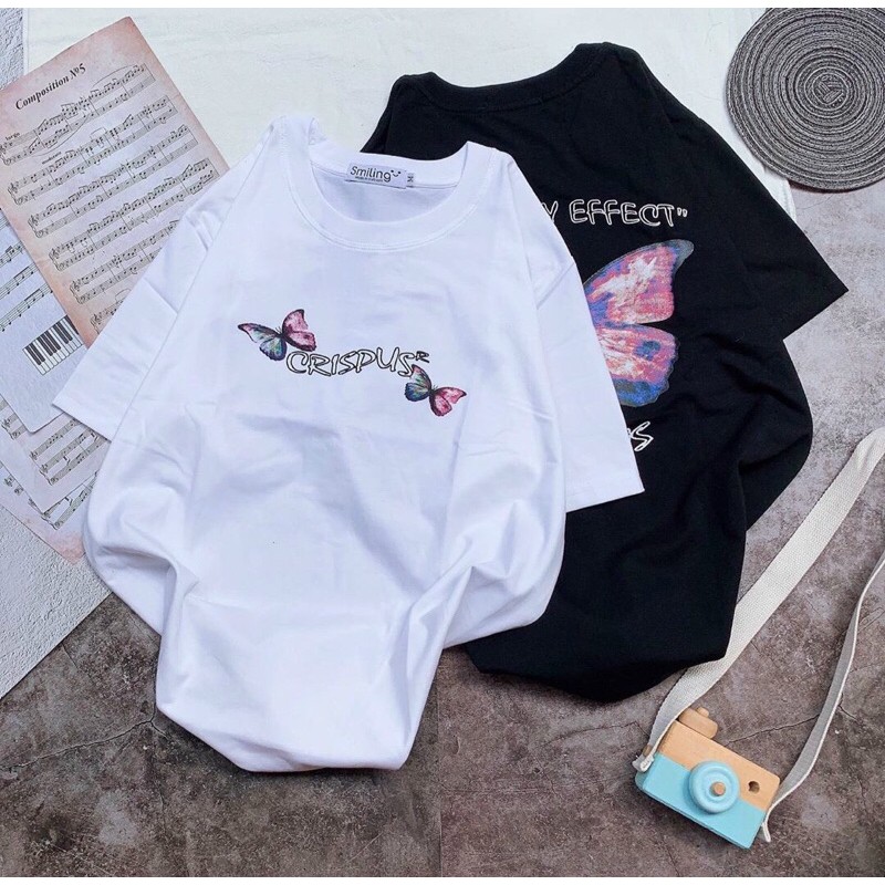 Áo thun tay lỡ dáng Unisex form rộng phong cách Ulzzang CRISPUS