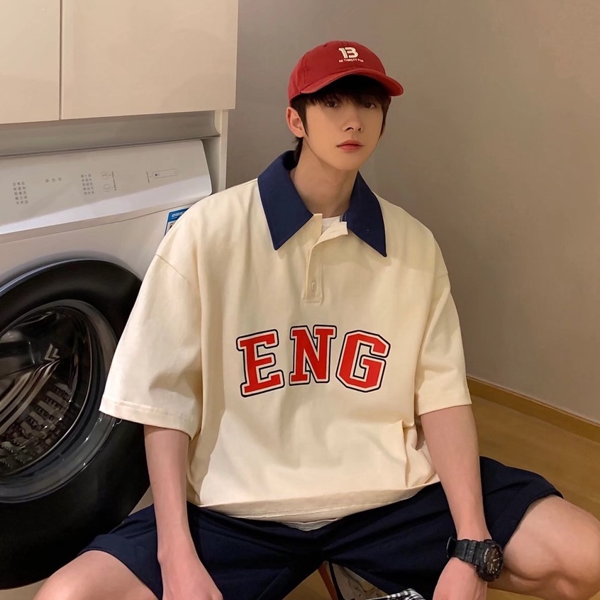 Áo polo Ngắn Tay Form Rộng Thời Trang Dành Cho Nam