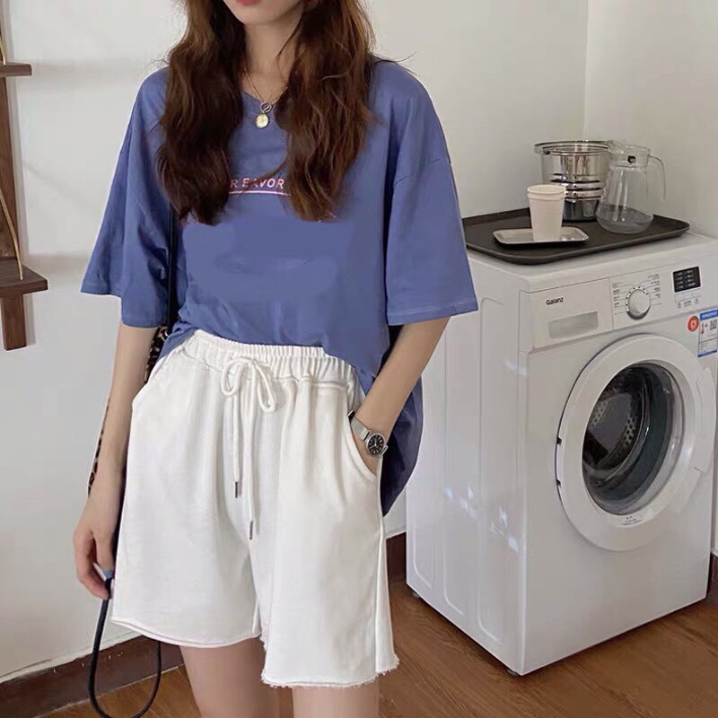 Quần Shorts Thun Trơn Gấu Cắt CHANREEN [FREESHIP] Quần chất thun siêu mát, mặc ở nhà hoặc đi tập đều được | BigBuy360 - bigbuy360.vn