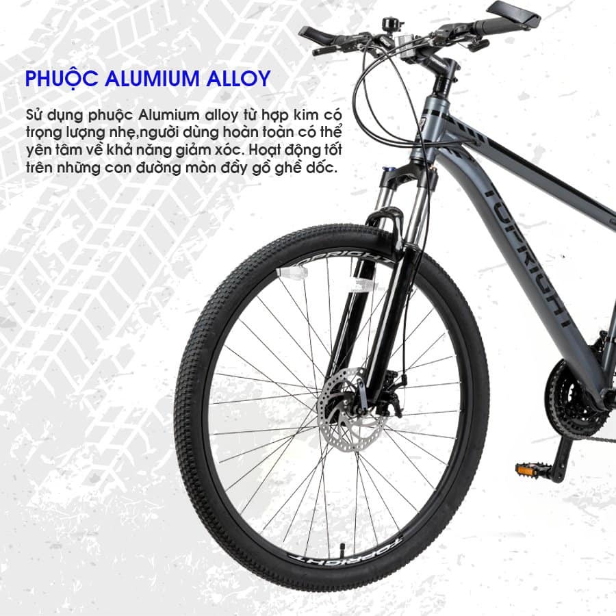 Xe Đạp Địa Hình Khung Nhôm MTB Topright H770 Phanh Đĩa Bánh 27.5 Inches