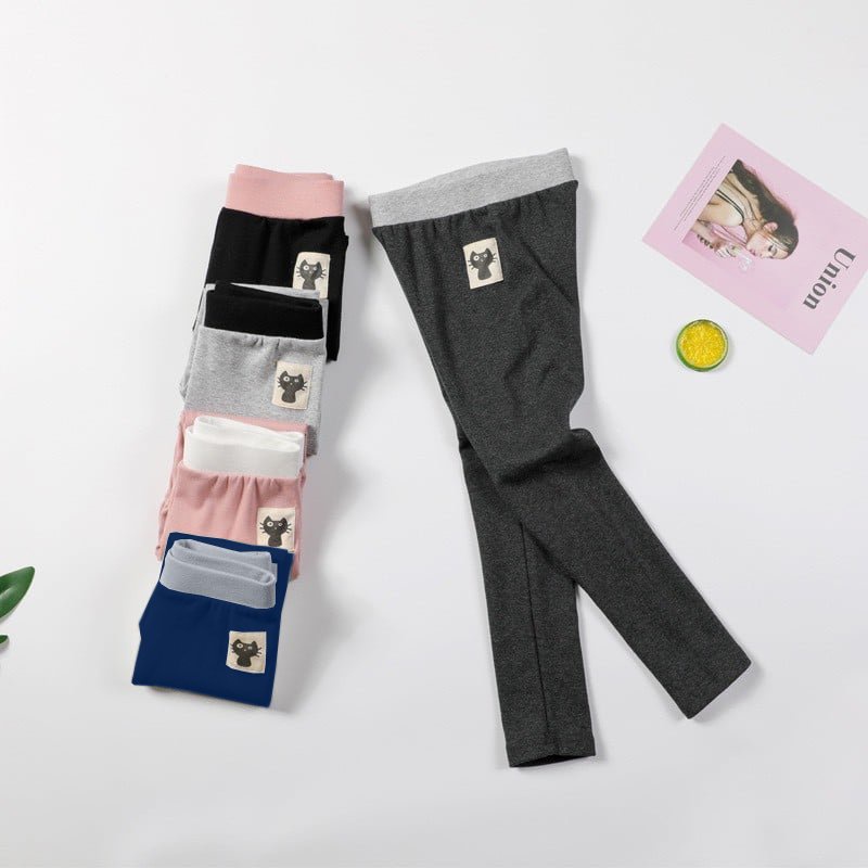 Quần legging cho bé gái 6-45kg mặc thu đông chất len tăm CAT