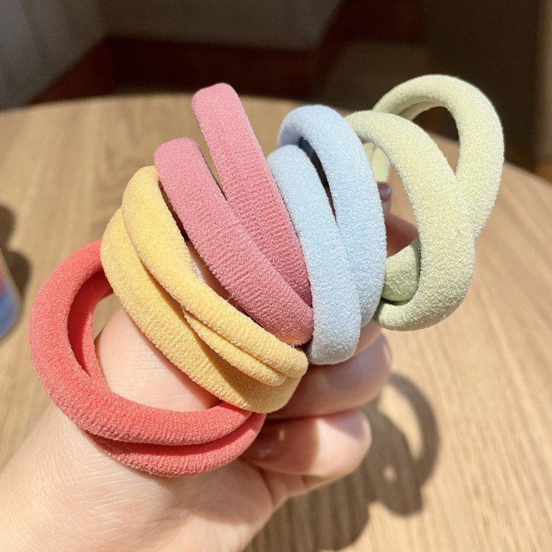 Dây Buộc Tóc Cao Su Co Giãn Nhiều Màu Phong Cách Hàn Quốc Cho Nữ