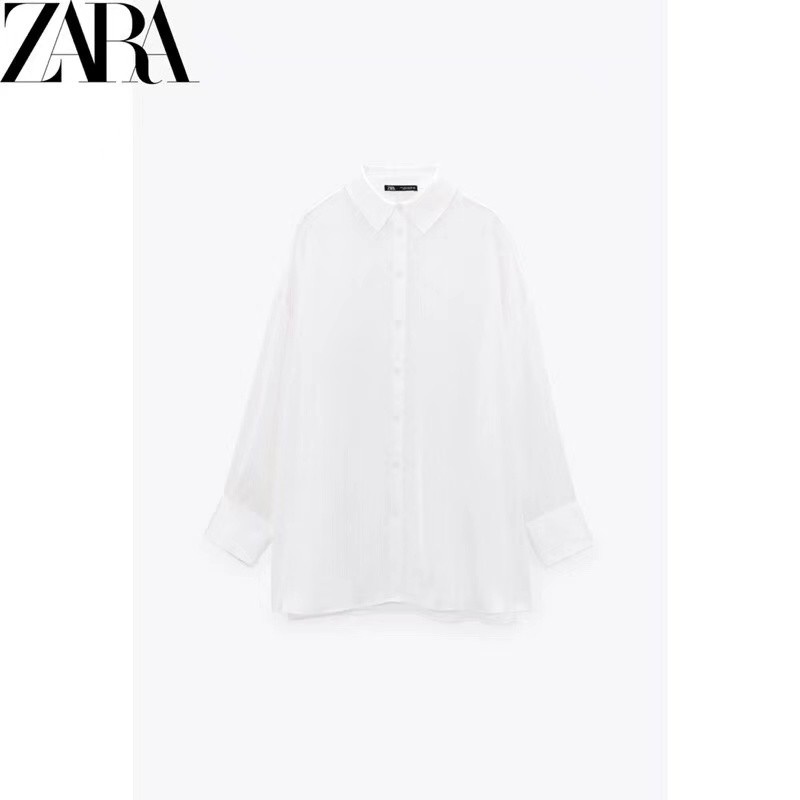 Áo Sơ Mi Hoa ZARA 2022 Có Nắp Đậy