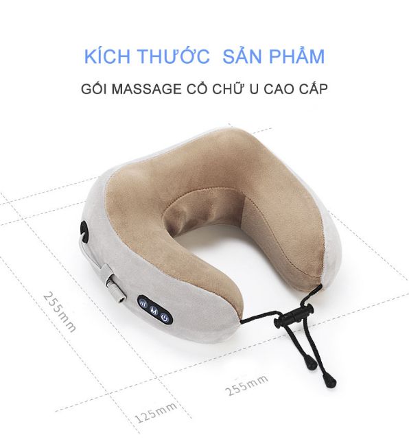 Gối Massage Cổ Chữ U Pin Sạc