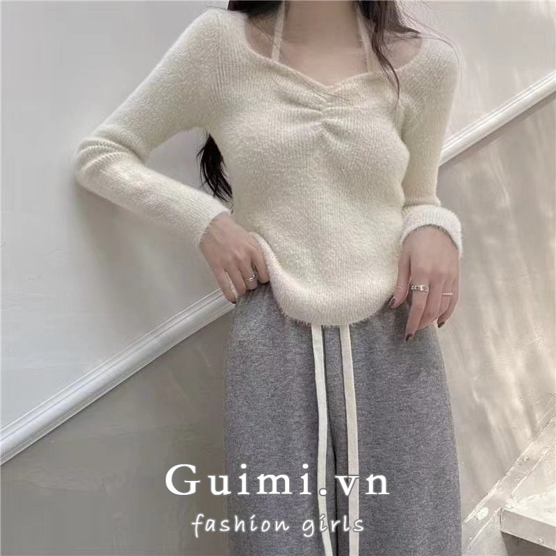 Áo Len Tay Dài Ôm Dáng Thời Trang Thu Đông Dành Cho Nữ