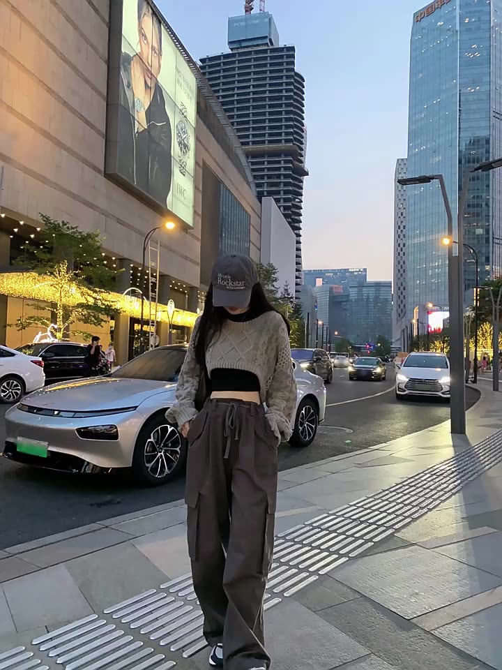 Porozi  Áo sweater Áo croptop dệt kim tay dài dáng ngắn phong cách Hàn Quốc thời trang cho nữ | BigBuy360 - bigbuy360.vn