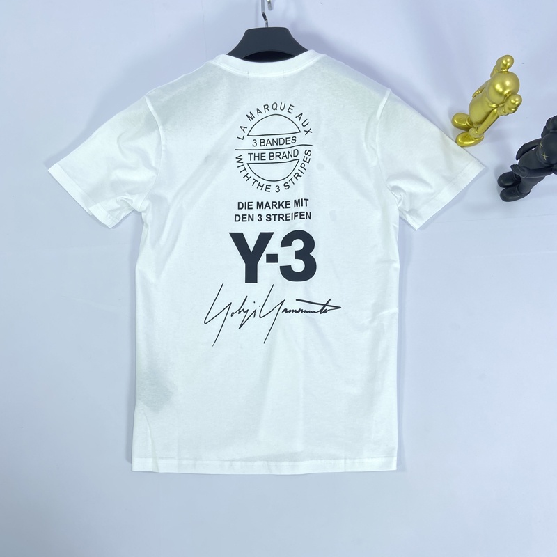 Áo Thun Nam Y3 Yohji Yamamoto Tay Ngắn Cổ Tròn Dáng Rộng Thời Trang