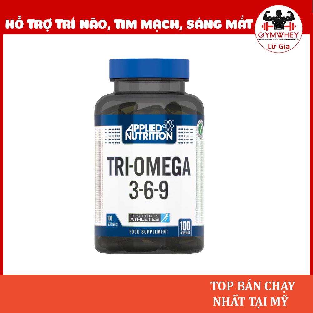 OMEGA 369 viên uống phát triển trí não đẹp da hạ mỡ máu Now Omega 3 6 9 100 Viên