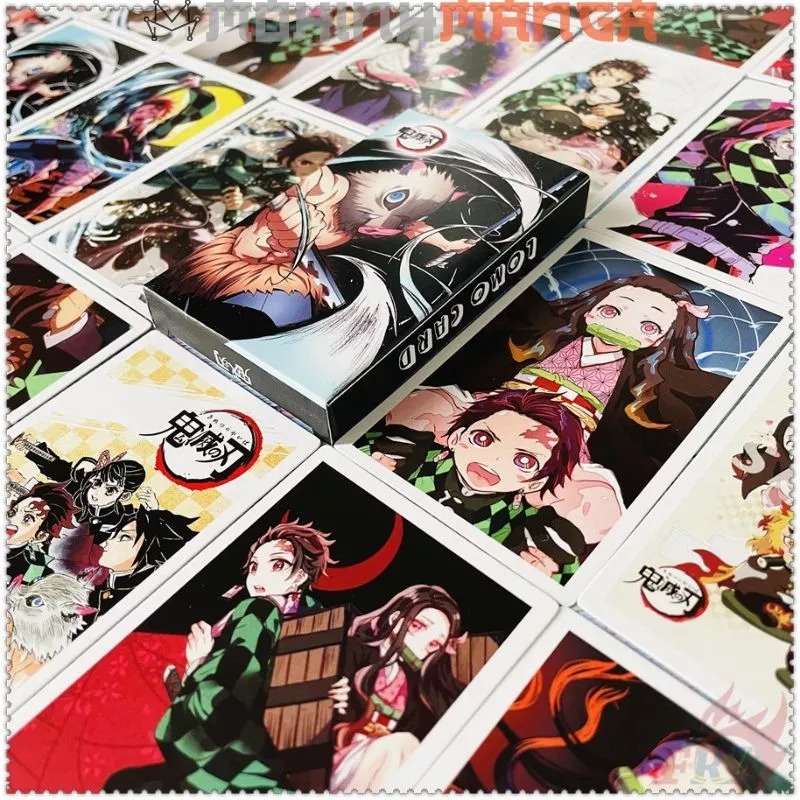 Lomo card hộp 30 thẻ truyện Kimetsu No Yaiba poster card Thanh gươm diệt quỷ Tanjiro Nezuko Zenitsu Tanjirou Inosuke