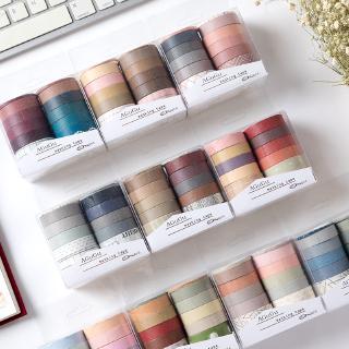 Bộ 10 cuộn băng dính washi trang trí diy sáng tạo dành cho học sinh