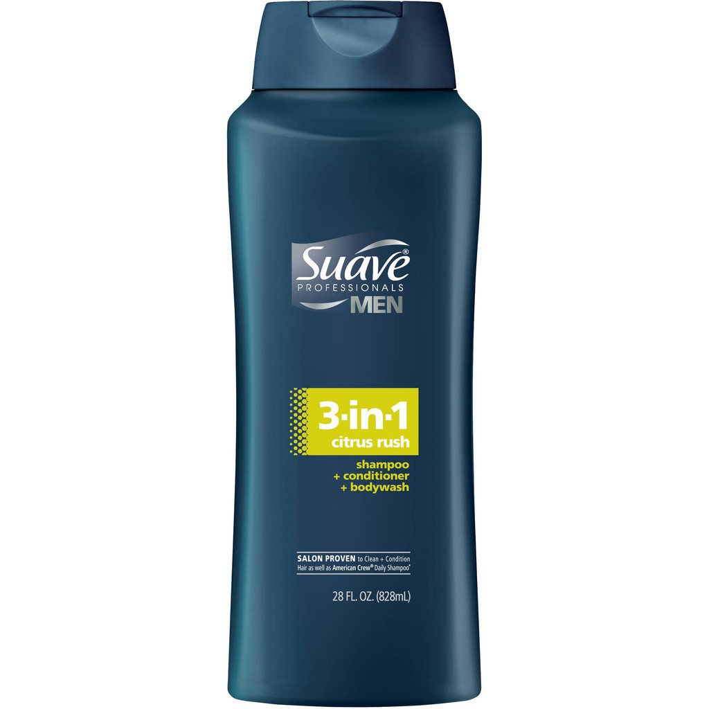 Sữa tắm dầu Gội xả nam Suave Men 3in1 828ml – Mỹ