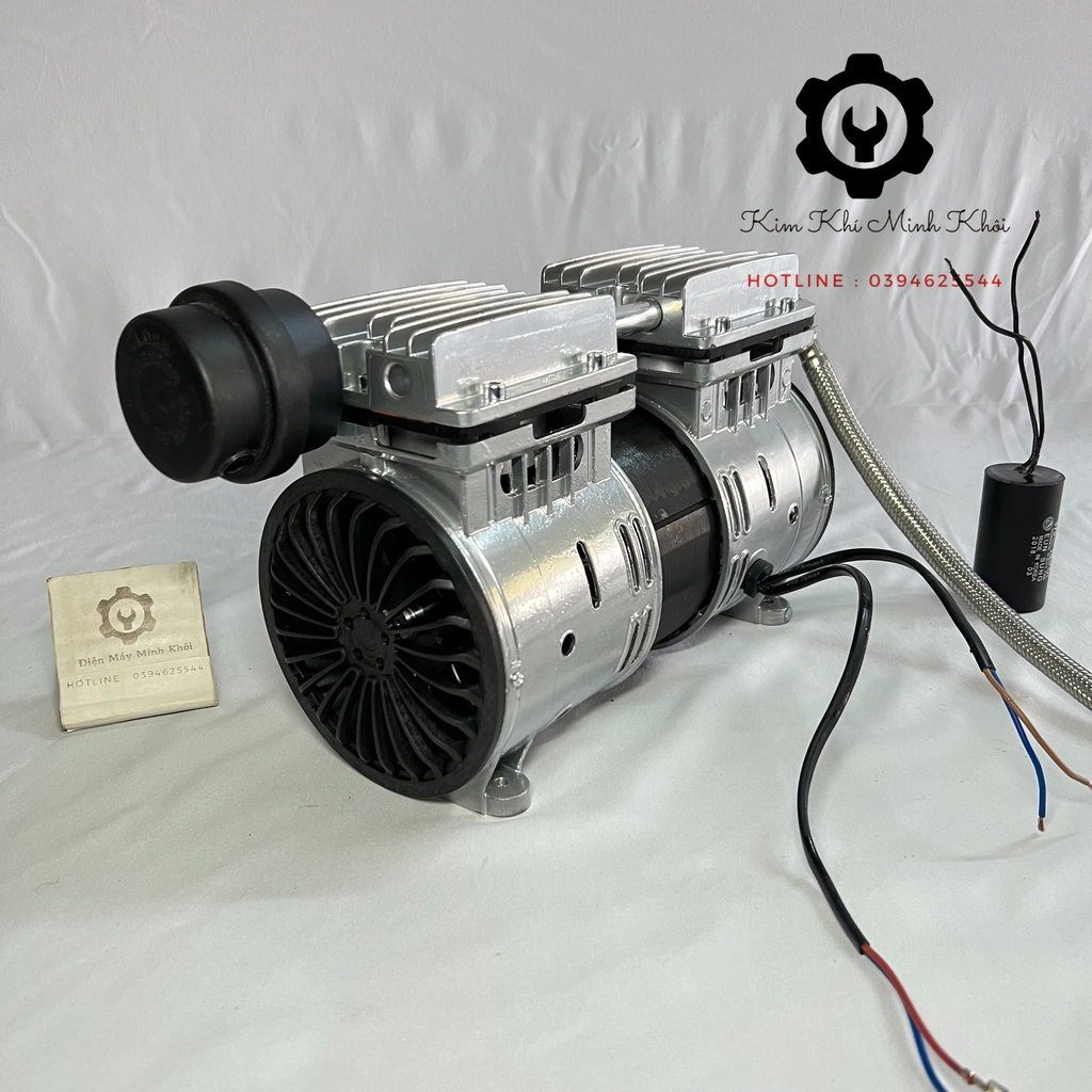 Đầu bơm máy nén khí không dầu ETOP 750W 1HP| Đầu máy hơi rời giảm âm dây đồng 100%