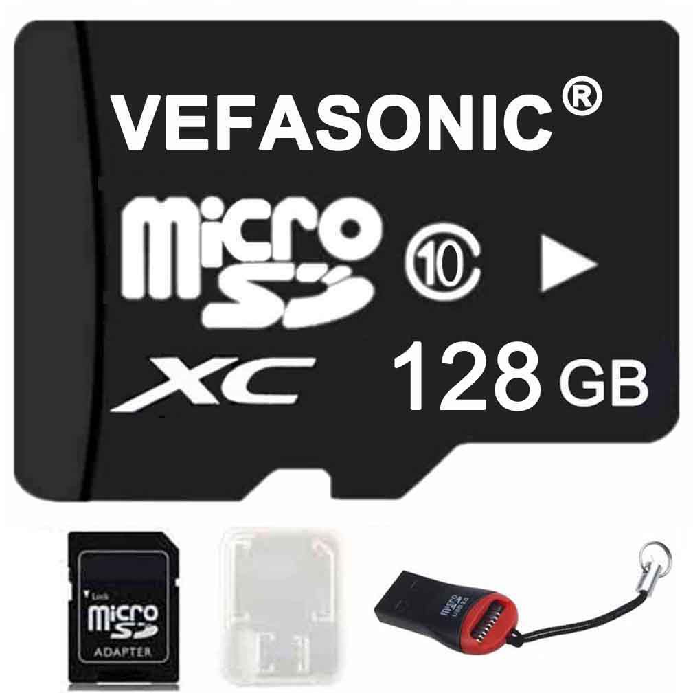 Sẵn sàng VEFASONIC Thẻ nhớ flash 128 GB 128G Thẻ nhớ TF 10 Micro SD & Reader