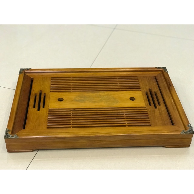 Khay gỗ đựng ấm chén
