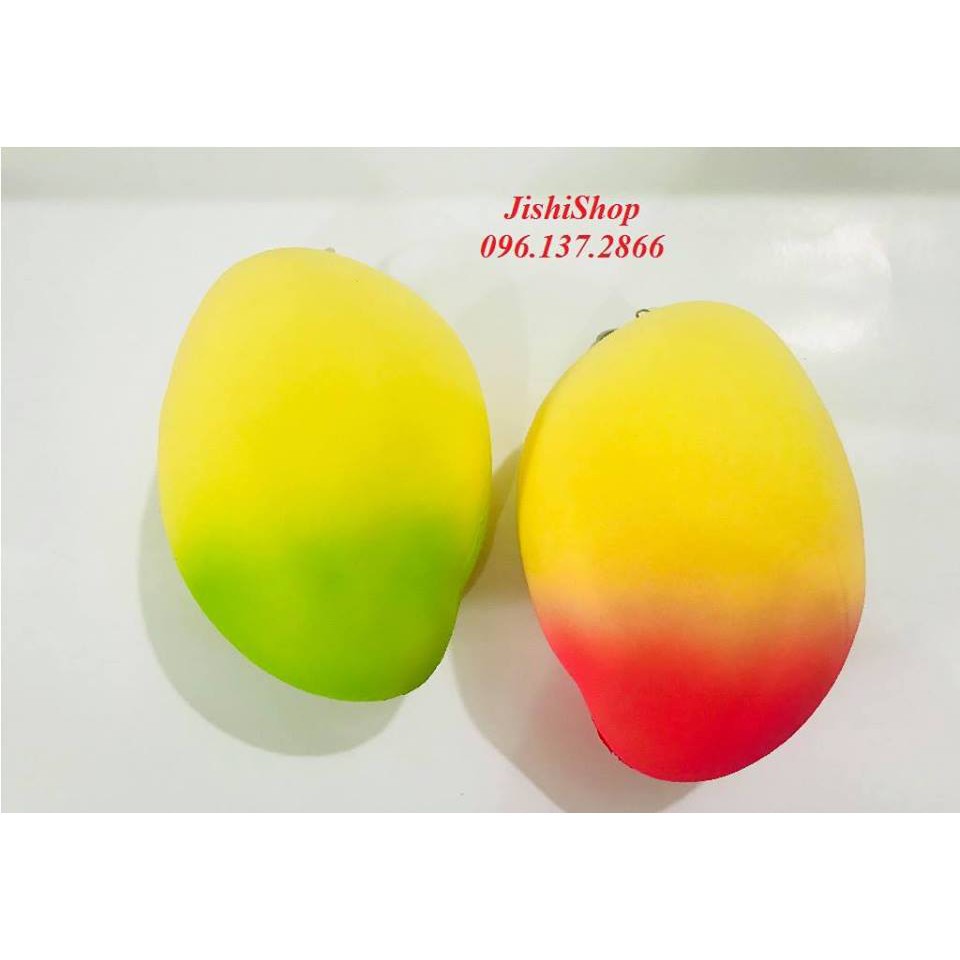 ( XV2) QUẢ XOÀI SQUISHY LOẠI 12CM MÀU XANH VÀNG – kiểu dáng bắt mắt ( nguyenhuyen9916) sku sp RX8391