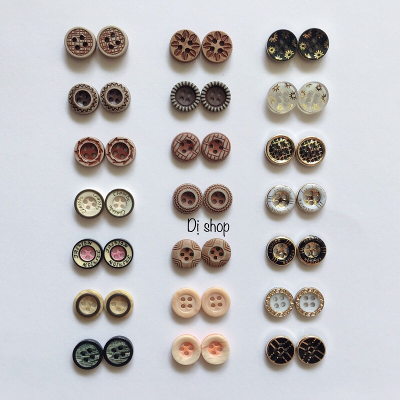 Set 50 NÚT SƠ MI KIỂU 4 lỗ size 1.2cm