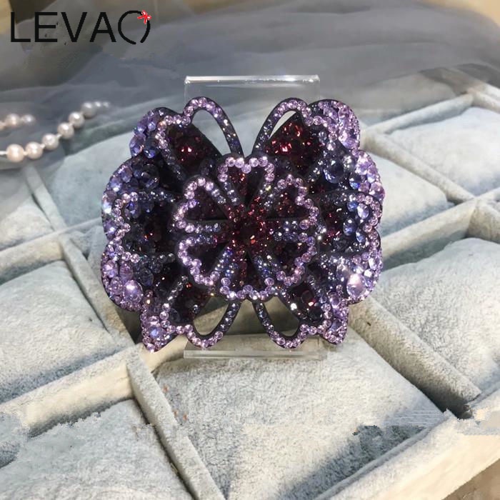 1 Kẹp Tóc Hình Hoa Đính Đá Thời Trang Sang Trọng Cho Nữ