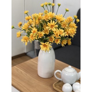 Bình lọ gốm trắng miệng nhỏ 26cm