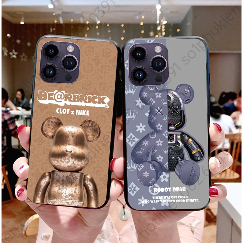 Ốp lưng iphone 14 14+ (plus) / 14 pro / 14 promax (14 pro max) mặt lưng ép kính chống bể hình gấu nhiều mẫu đẹp
