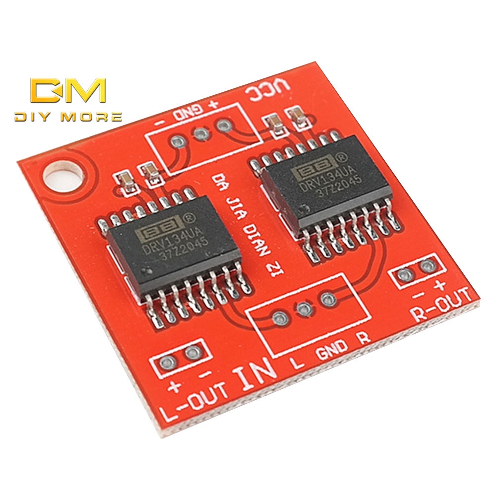 DIYMORE Bảng Mạch Cân Bằng DRV134 Không Cân Bằng Với Bộ Khuếch Đại Nguồn Điện Khác Nhau Cho Nguồn Điện Kép