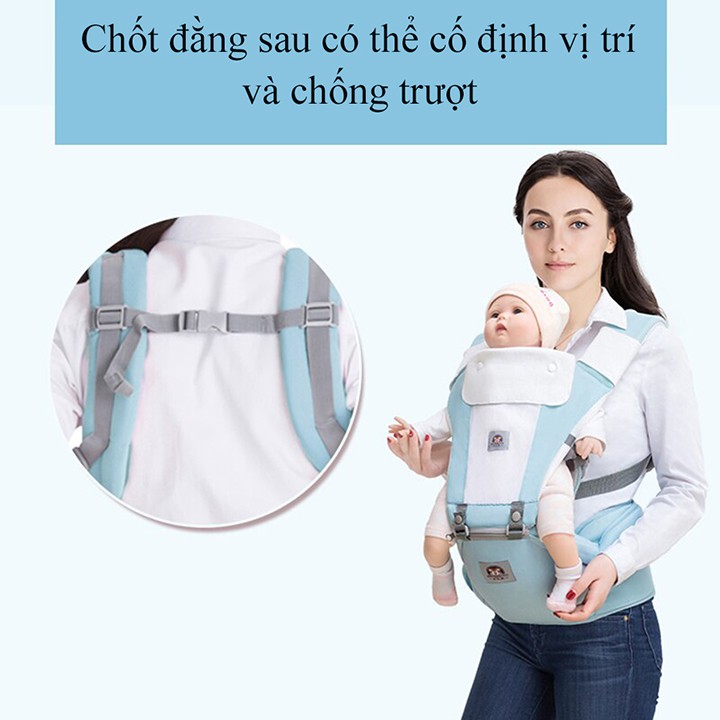 [ĐẠI HẠ GIÁ] Địu Ngồi Trẻ Em Có Đỡ Cổ Đa Chức Năng Thoáng Khí. Địu cho trẻ sơ sinh Kangaroo đa chức năng