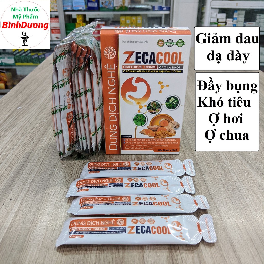 Gói uống giảm Đau Dạ Dày ❤️ CHÍNH HÃNG ❤️ Zecacool giảm acid dịch vị, giảm đau dạ dày, ăn không tiêu, ợ chua- Hộp 20 gói