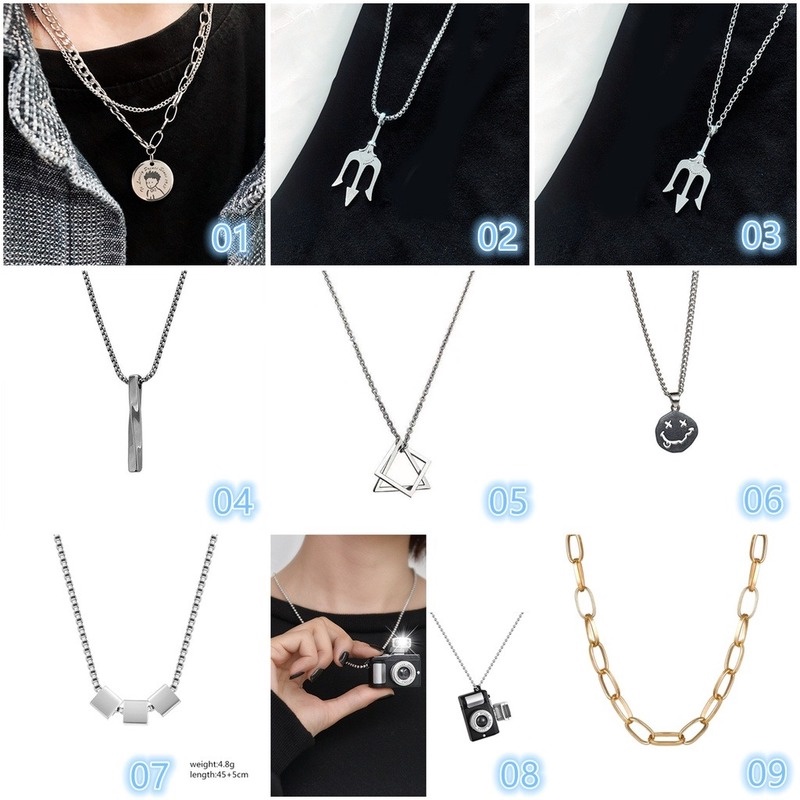 Vòng cổ Thép Titan Dáng Dài Phong Cách Hip hop Đơn Giản Quyến Rũ